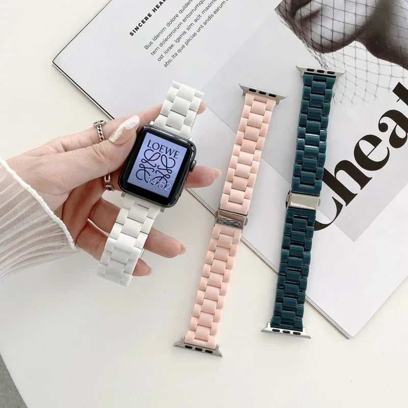 Watch band+Case+glass For Apple Watch band 44mm 40mm 38mm 42mm Candy band Apple Watch Ultra 2 49mm serie 9 8 7 6 5 4 3 SE 41mm 45mm