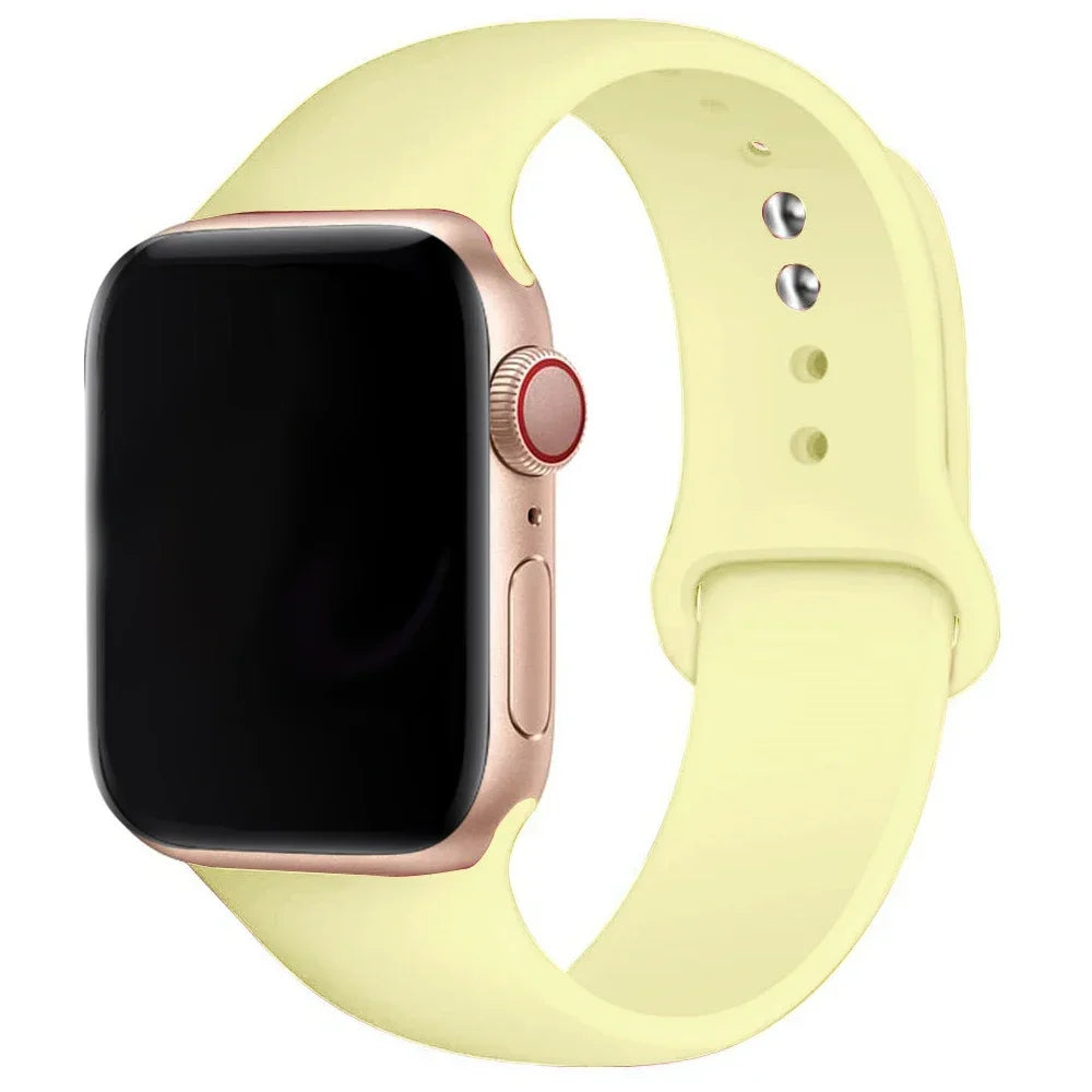 Silicone band For Apple Watch band 46mm 44mm 45mm 40mm 41mm 42mm 38mm 49mm sport band Apple Watch Series 11 10 9 8 7 6 5 SE Ultra3
