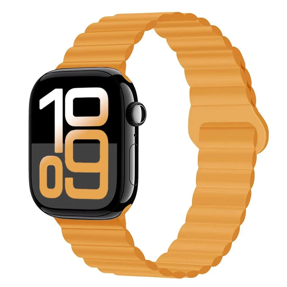 Silicone band for Apple Watch Ultra 3 2 1 49mm 11 10 42mm 46mm Magnetic band for Series 9 8 7 6 5 4 SE3 41mm 45mm 44mm 40mm