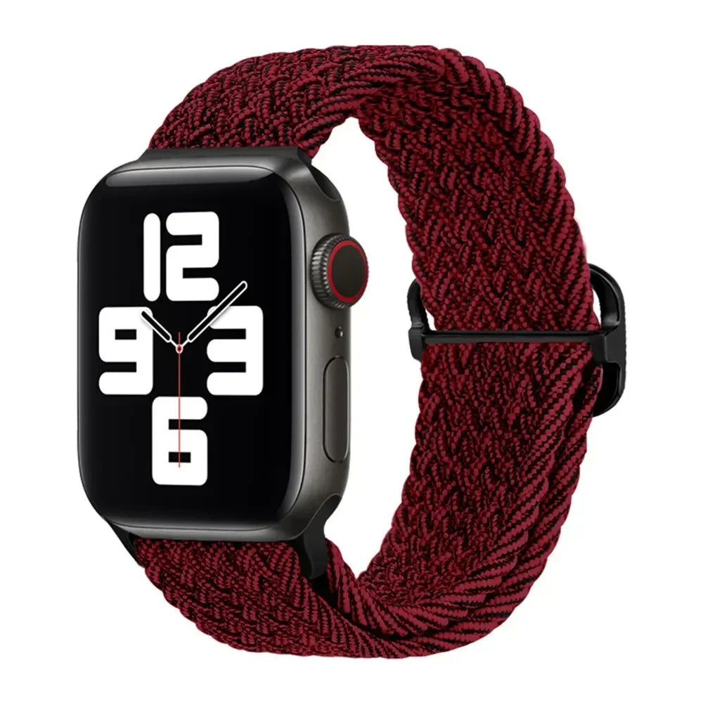 Nylon band for Apple Watch Ultra 2 band 49mm 40mm 44mm 41mm S10 46mm Elastic Braided Loop band Apple Watch Series 9 8 7 6 SE 5 4