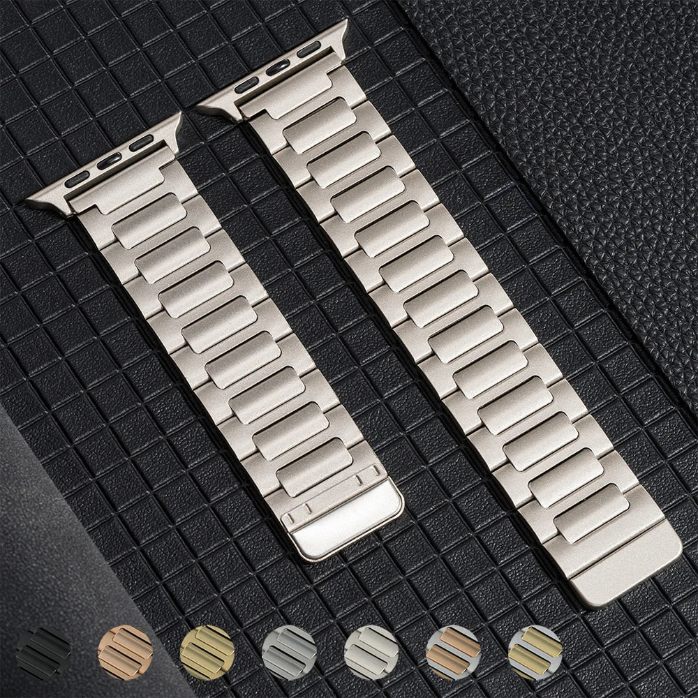 Magnetic Stainless Steel band for Apple Watch band 46mm 45mm 44mm 49mm metal belt band for Apple Watch 10 9 8 7 6 3 5 SE Ultra 2