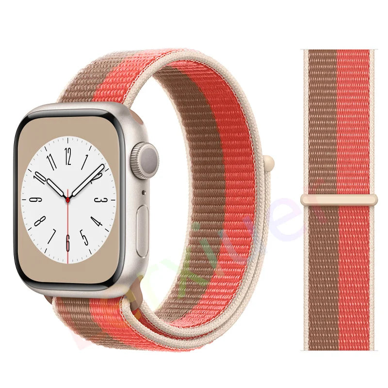 Nylon Loop band for Apple Watch band 46mm 44mm 40mm 42mm 45mm 41mm 49mm 44mm band Apple Watch Series Ultra 2 11 10 9 SE 7 6 5 4