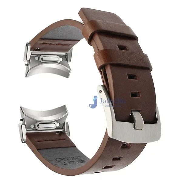 No Gaps Leather Strap For Samsung Galaxy Watch 7 6 Classic 47mm 43mm 6/5/4 40mm 44mm 5Pro 45mm Quick Fit Band Accessories
