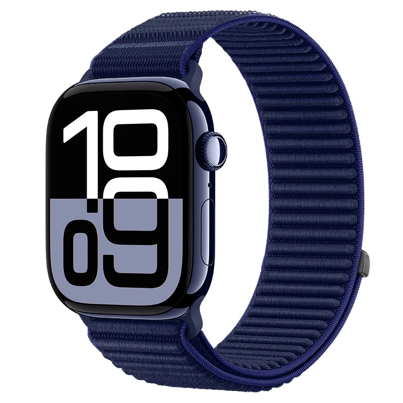 Sport band For Apple Watch 11 10 42mm 46mm Ultra 3 49mm Nylon Loop band For Apple Watch SE 3 40mm 44mm 9 2 8 7 38mm 41mm 45mm Watchand