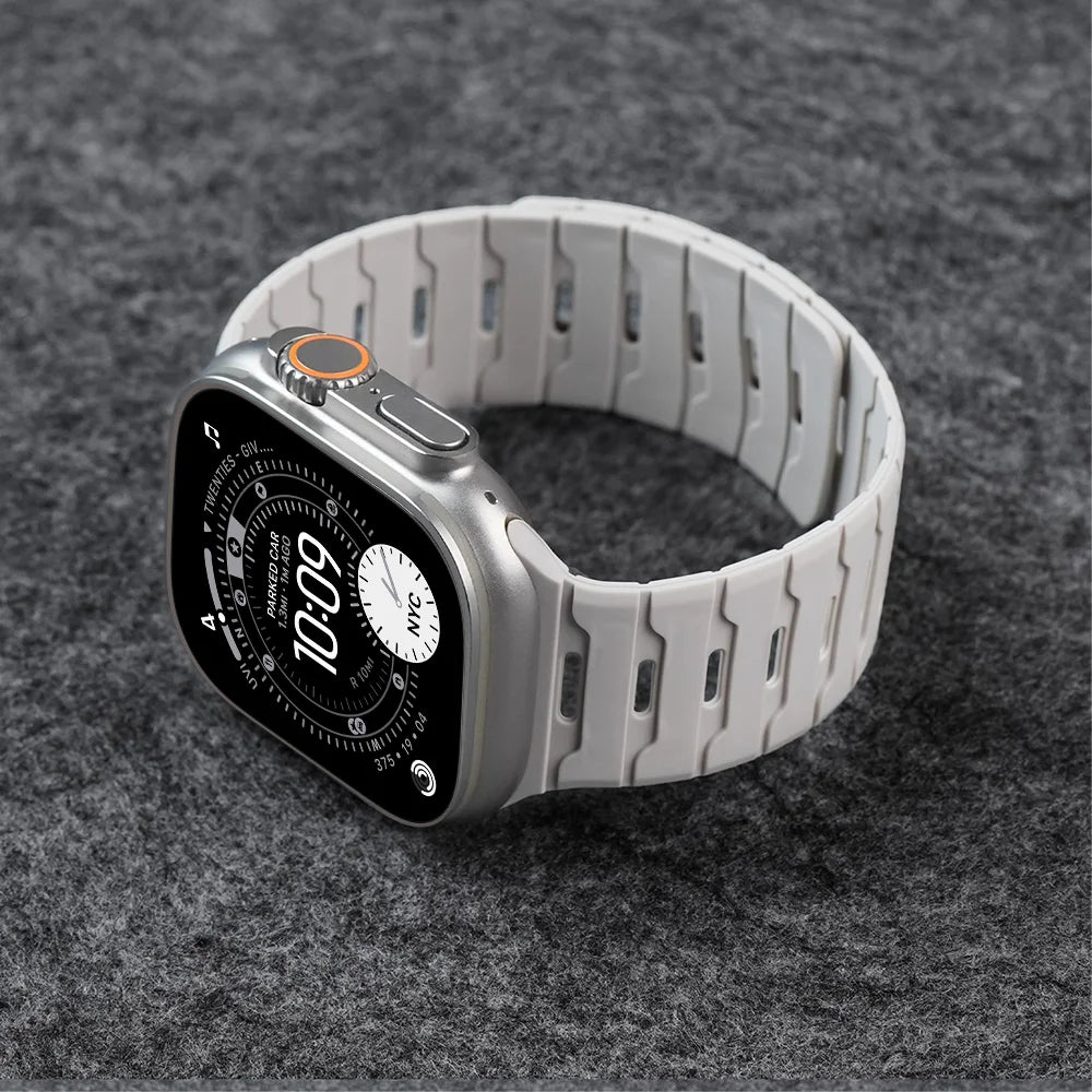 Magnetic Silicone for Apple Watch Ultra 3 band 40mm 44mm 46mm 45mm 49mm 42mm 41mm correas para band Apple Watch 11 10 SE 9 8 7 6