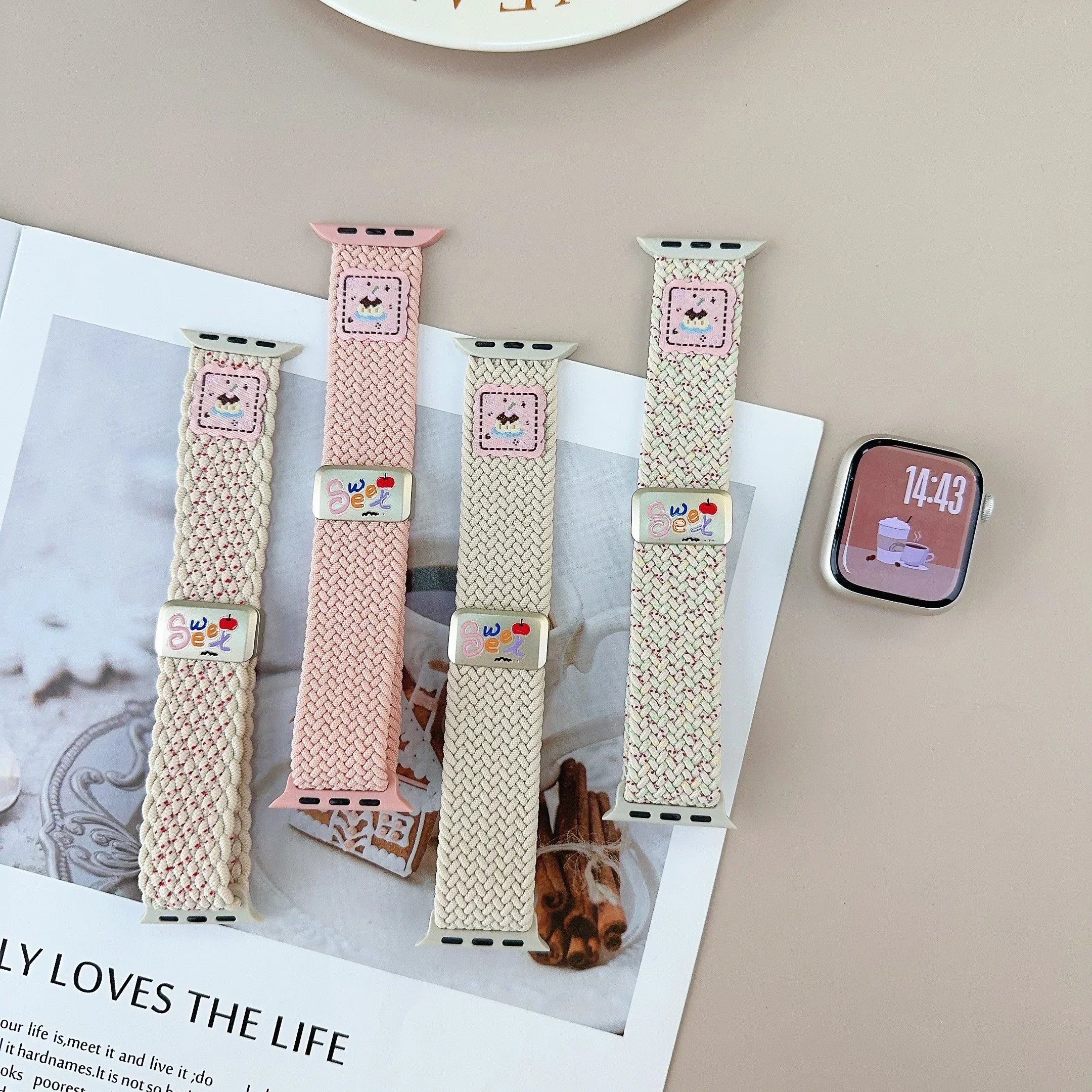 Nylon band For Apple Watch band Ultra 44mm 40mm 45mm 49mm 41mm 44mm magnetic buckle Braided band Apple Watch Series 10 9 SE 7 8