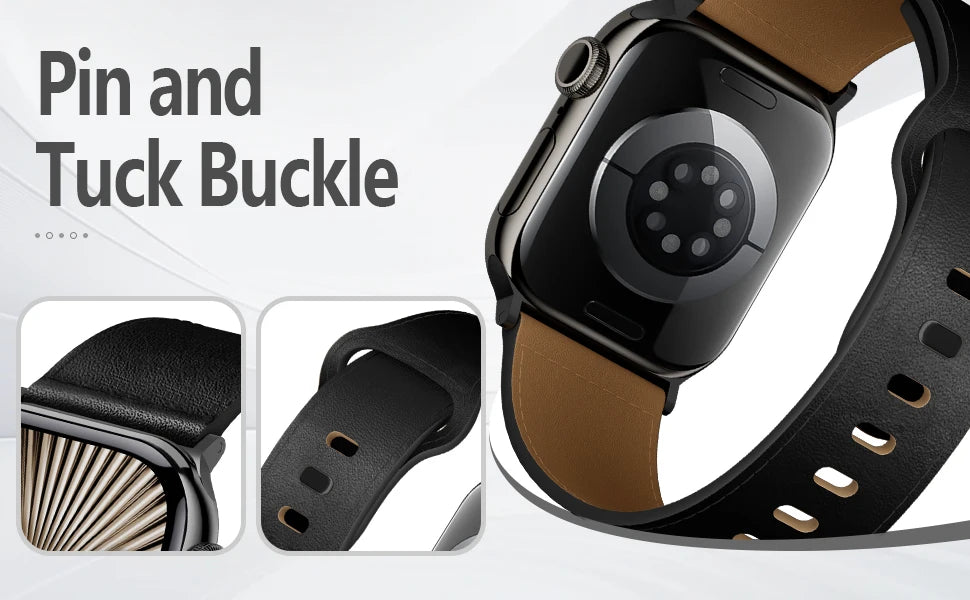 Leather band for Apple Watch band 44mm 46mm 40mm 45mm 49mm 42mm 41mm 38mm Sport band Apple Watch Series 10 9 7 8 6 5 SE Ultra 2