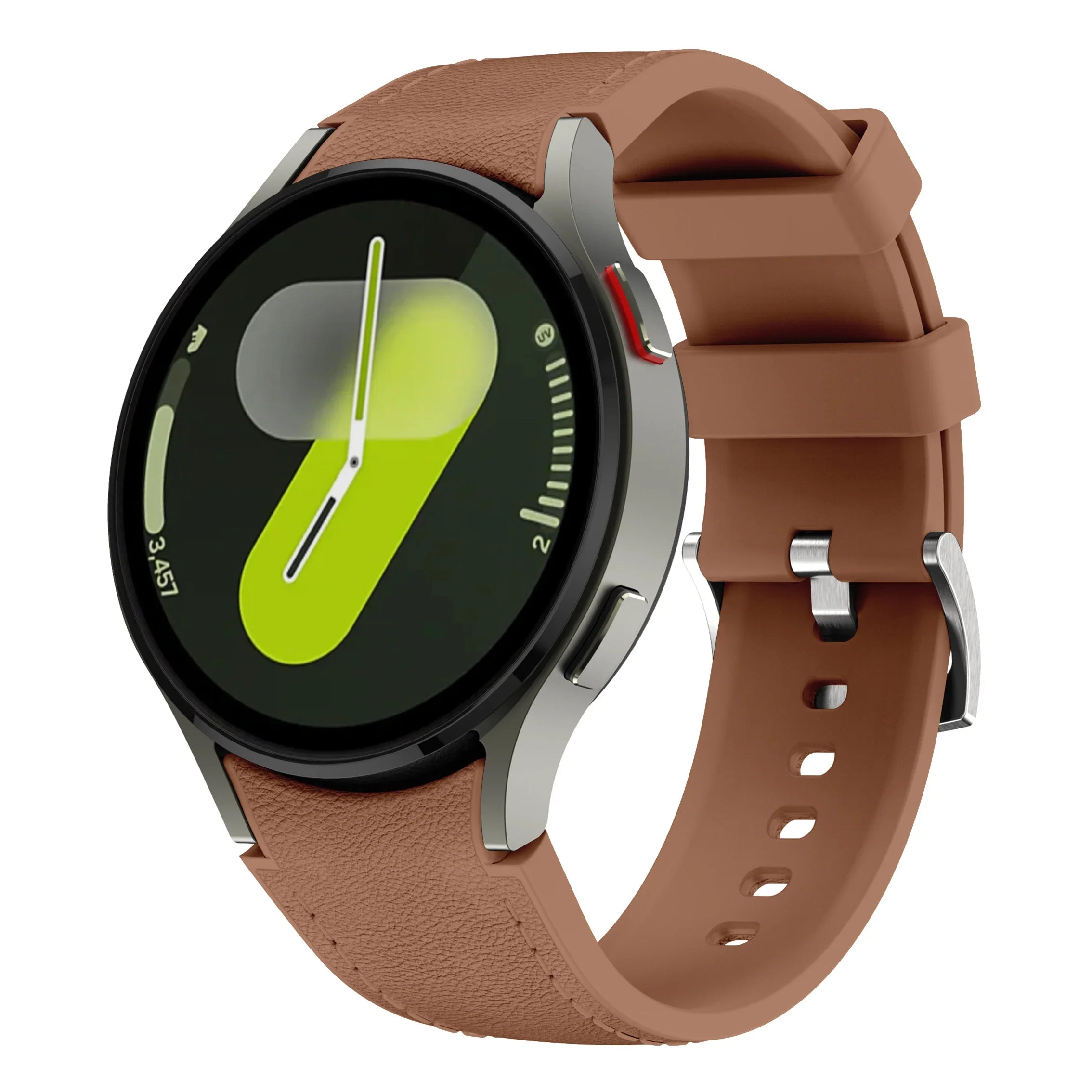 Silicone+Leather Strap for Samsung Galaxy Watch 7 6 5 4 FE 40mm 44mm No Gap Bracelet Band Watch 6 4 Classic 43/47mm 42/46mm Belt