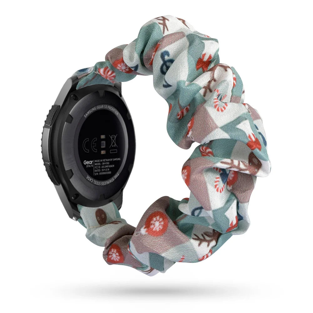 Scrunchie Strap For Samsung Galaxy watch 4/active 2/3/46mm/42mm/Gear S3 20mm/22mm bracelet Amazfit Bip Huawei watch GT/2/3 strap