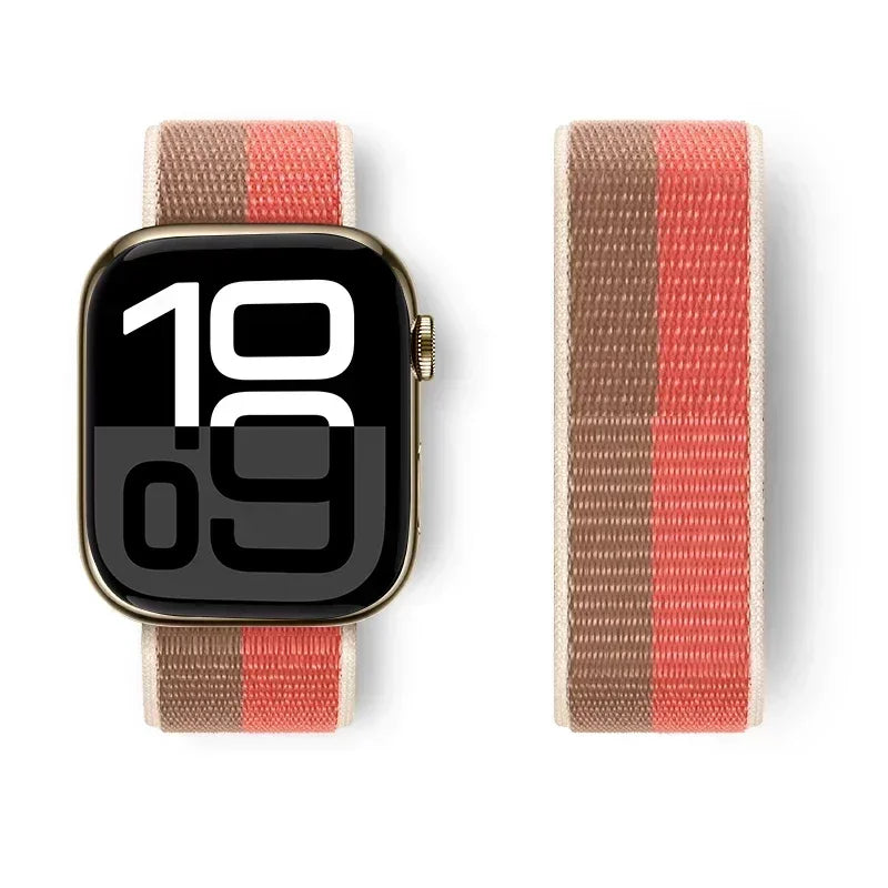 Nylon Loop For Apple Watch band 44mm 40mm 45mm 41mm 42mm 38mm 45mm sport band Apple Watch Series 9 8 7 SE 6 5 3 Ultra 2 49mm band