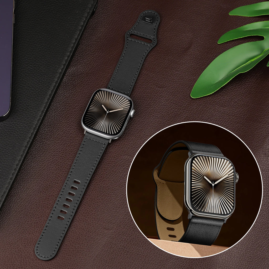 Leather band for Apple Watch band 44mm 46mm 40mm 45mm 49mm 42mm 41mm 38mm Sport band Apple Watch Series 10 9 7 8 6 5 SE Ultra 2