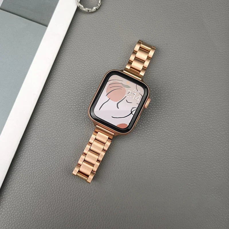 Thin band for Apple Watch band 45mm 44mm 41mm 40mm 42mm 38mm 49mm Stainless Steel metal band Apple Watch Series 10 9 8 3 Ultra 7 6 SE