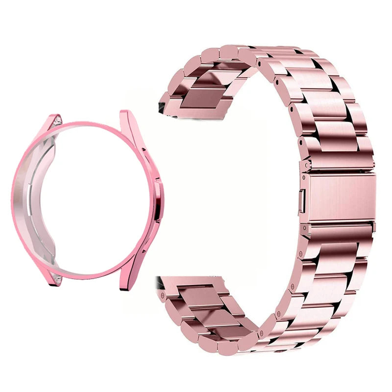 Metal Stainless Steel Strap for Samsung Galaxy Watch 6/5 40mm 44mm For Galaxy Watch 6 Classic 43mm 47mm Bracelet Protective Case