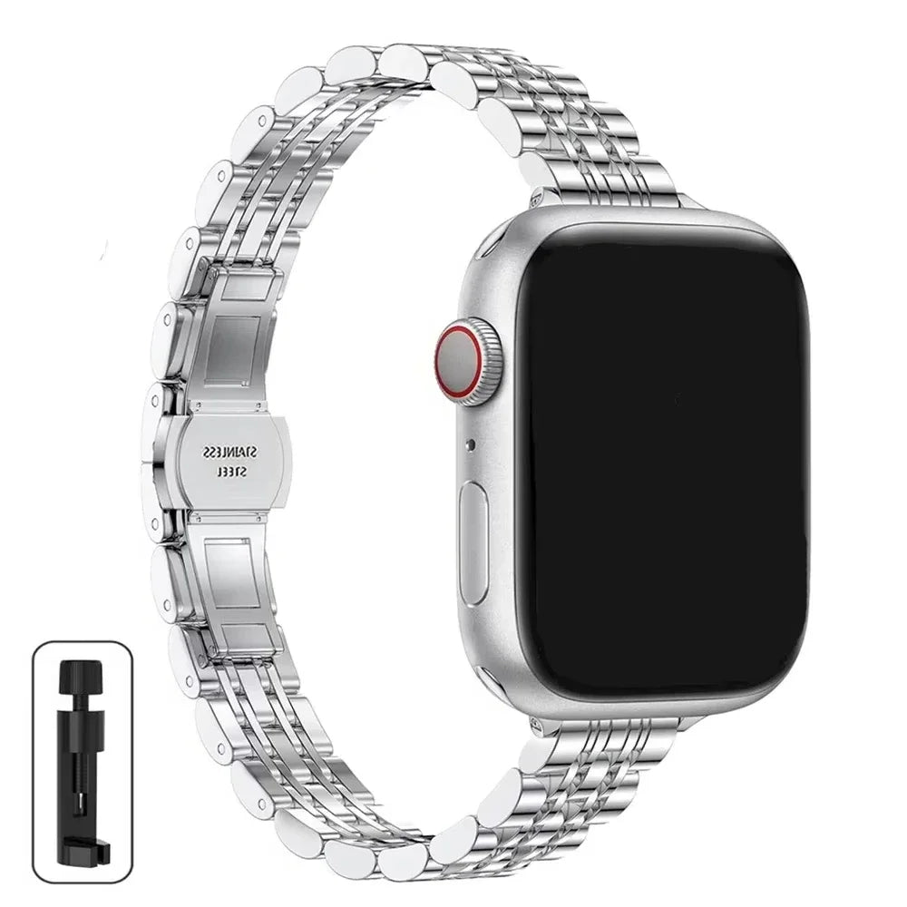 Stainless Steel band for Apple Watch band 49mm 46mm 44mm metal band Apple Watch Ultra Series 10 9 8 7 6 SE for Women 45mm 42mm 41mm