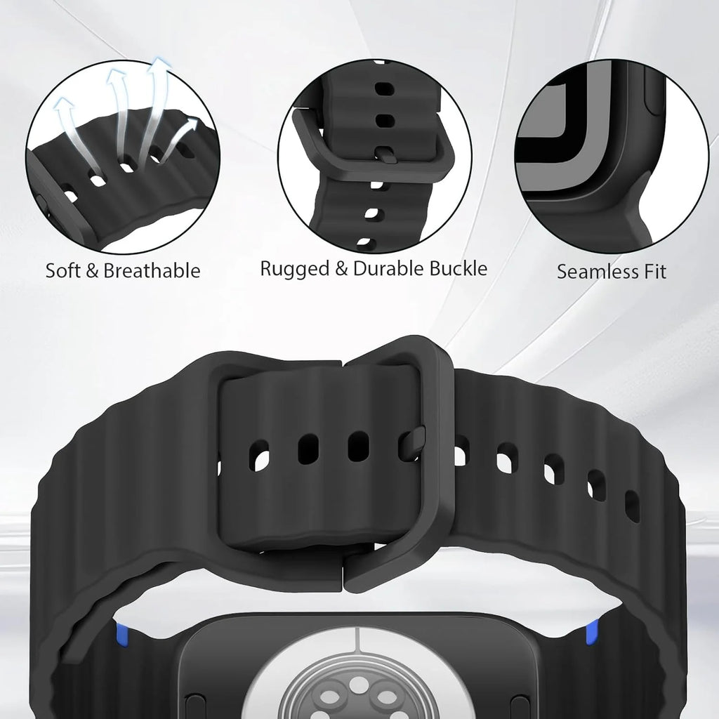 Silicone band for Apple Watch 10 band 46mm 42mm 49mm 45mm 44mm 40mm 41mm correa band belt Apple Watch Series 10 9 8 6 7 5 SE Ultra