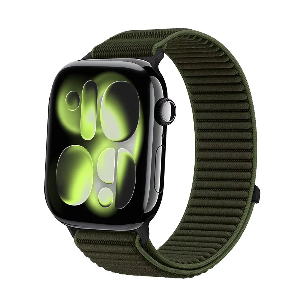 Braided Nylon Loop band for Apple Watch band 42mm 46mm 45mm 44mm 46mm 49mm band brecelet correa Apple Watch Ultra 3 SE 11 10 9 8 7 bands
