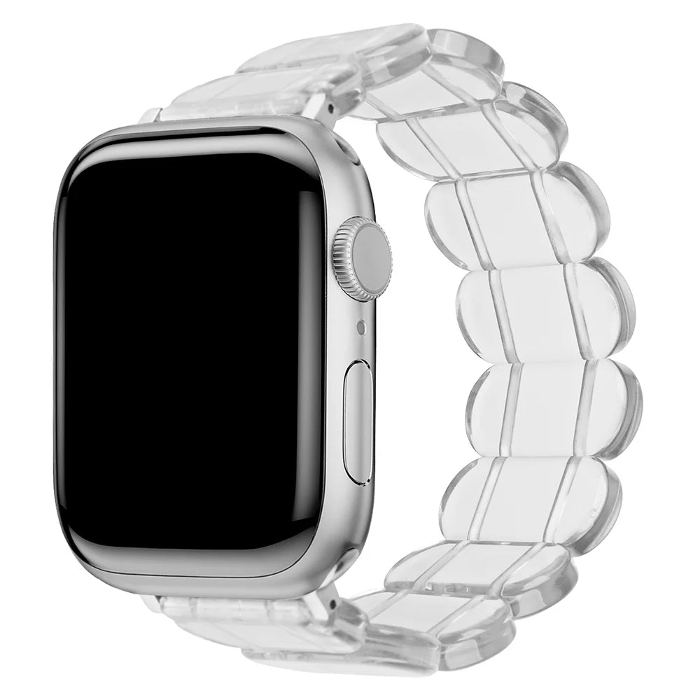 Resin band for Apple Watch band 38mm 40mm 41mm 42mm 44mm 45mm 49mm Resin elastic force band correa Apple Watch Series 9 8 7 SE 6 5