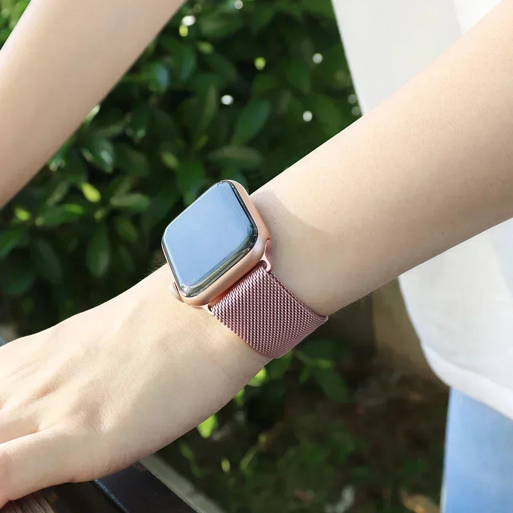 Milanese Loop for Apple Watch band 10 46mm 45mm 44mm 40mm 41mm 42mm 38mm 44mm band Ultra 2 49mm Apple Watch Series 9 8 7 6 SE 5 4 3