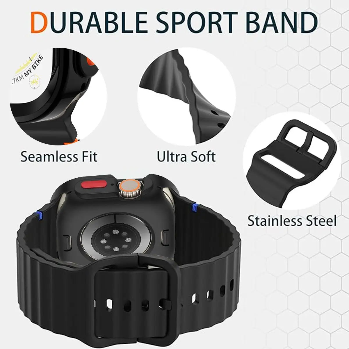 Silicone Case+band For Apple Watch Ultra 3 49mm 42mm 46mm 44mm 40mm 45mm 41mm band cover for Apple Watch Series 11 10 SE 3 9 8 7