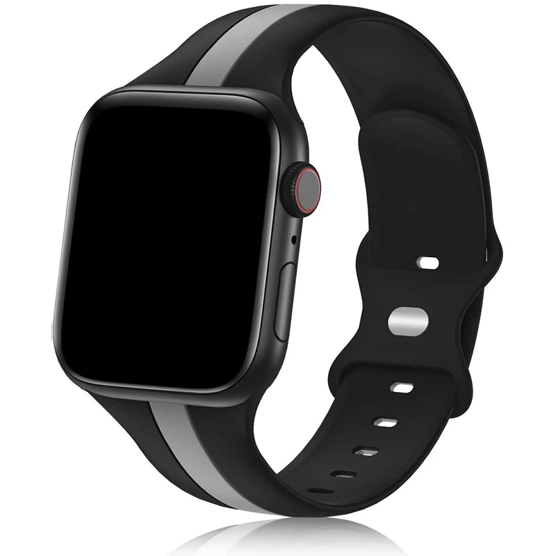band for Apple Watch band 49mm 44mm 45mm 41mm 40mm 42mm 38mm Silicone Sport band Apple Watch serie 8 7 SE 6 5 4 3 2 1 Ultra 49mm