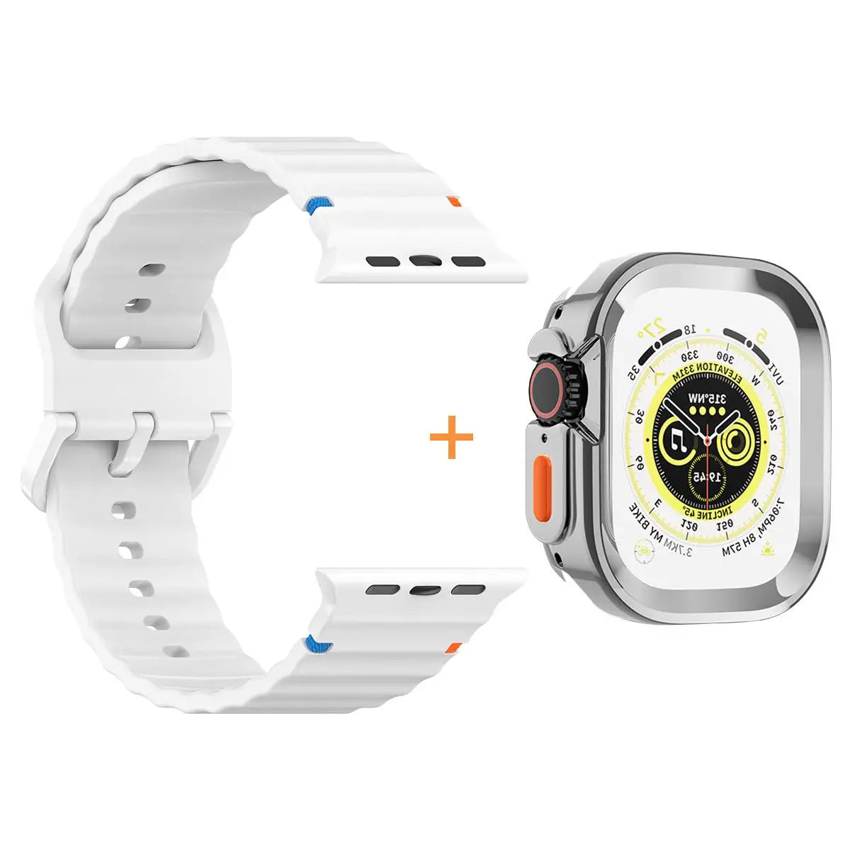 Silicone Case+band For Apple Watch Ultra 3 49mm 42mm 46mm 44mm 40mm 45mm 41mm band cover for Apple Watch Series 11 10 SE 3 9 8 7