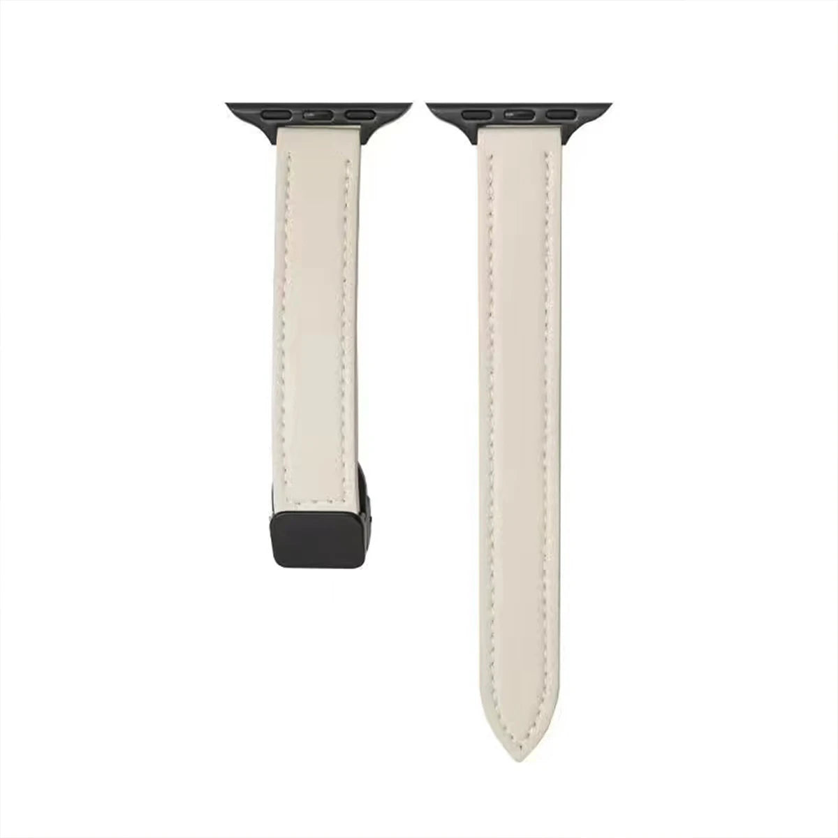 Magnetic Buckle band For Apple Watch 10 42mm 46mm SE 44mm 40mm 9 8 7 41mm 45mm Folding Slim Leather band Apple Watch Series 10 8 7 6 5