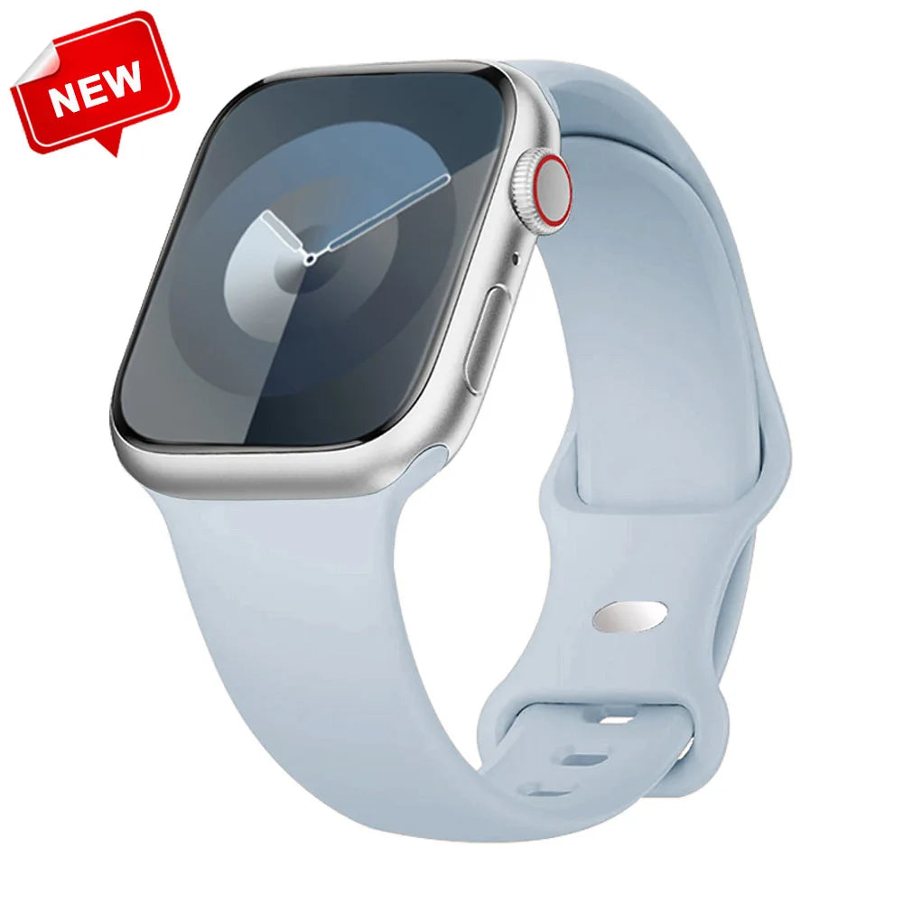 Silicone band For Apple Watch band 40mm 44mm 46mm 45mm 41mm 49mm 38mm 42mm Correa band Apple Watch Series 6 Ultra 2 7 8 9 SE 10 band