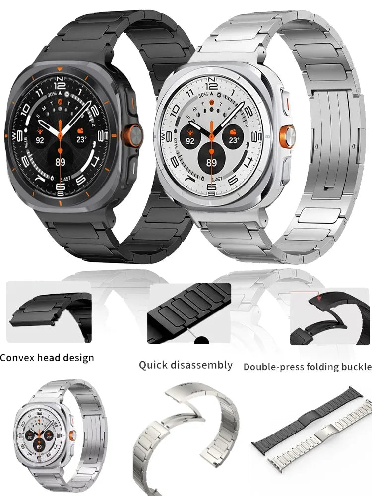 Stainless Steel Strap for Samsung Galaxy Watch 2025 Ultra 47mm Metal Comfortable Breathable Band for Galaxy Watch 8-7 Ultra 47mm