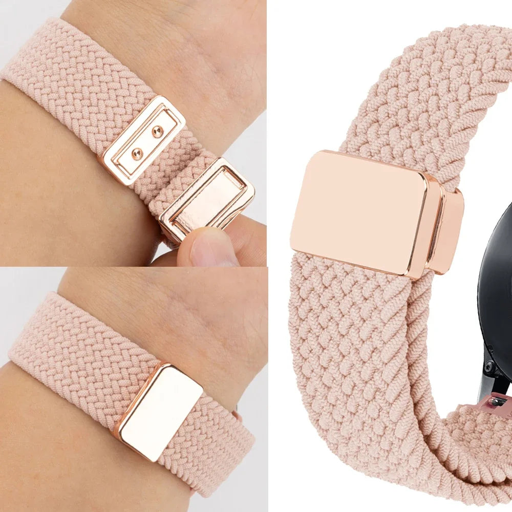 20mm 22mm Nylon Magnetic Strap For Garmin Forerunner 570/265/255/165 Music/venu 3 2/sq/sq2 Band Vivoactive 6 5 Watch Bracelet