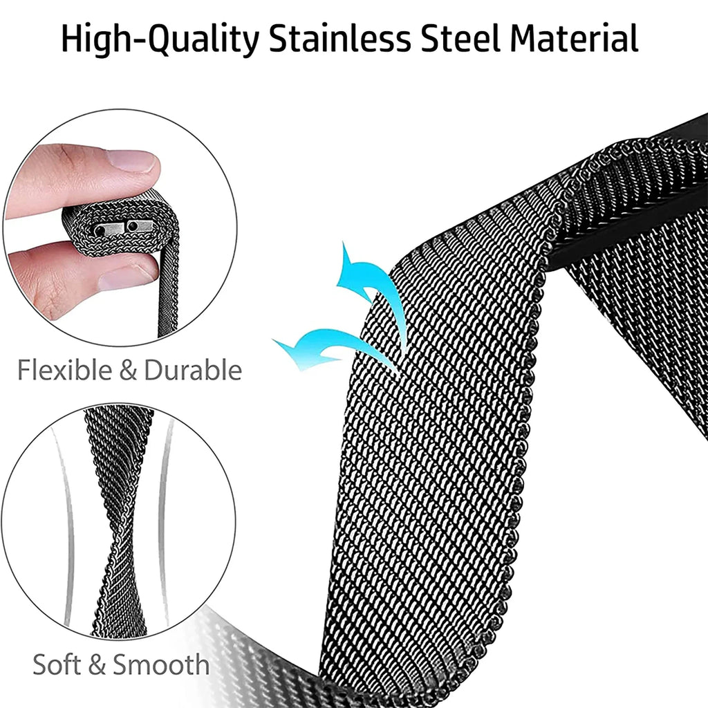Magnetic Milanese band For Apple Watch 11 10 9 8 7 46mm 42mm 45mm 41mm Ultra 3 2 49mm band Apple Watch 6 5 4 SE3 44mm 40mm Band
