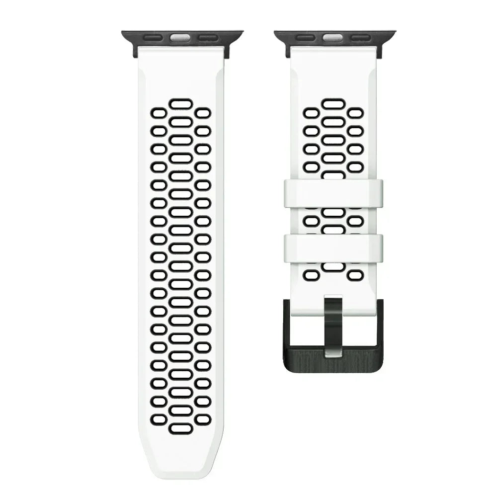 Sport Silicone band For Apple Watch Ultra 2 49mm band Wristband For Apple Watch Series 9 8 7 SE 6 45mm 44mm 42mm Accessory