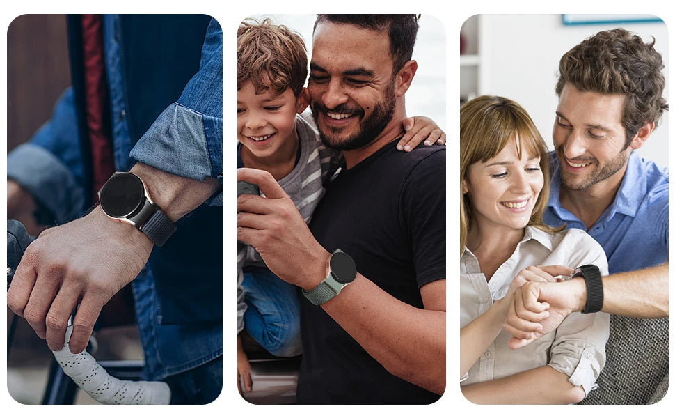 No gaps Band For Samsung Galaxy Watch 7 6 FE 4 Classic 5 pro 44mm 40mm 47mm 45mm Nylon Loop bracelet correa Galaxy Watch 7 Strap