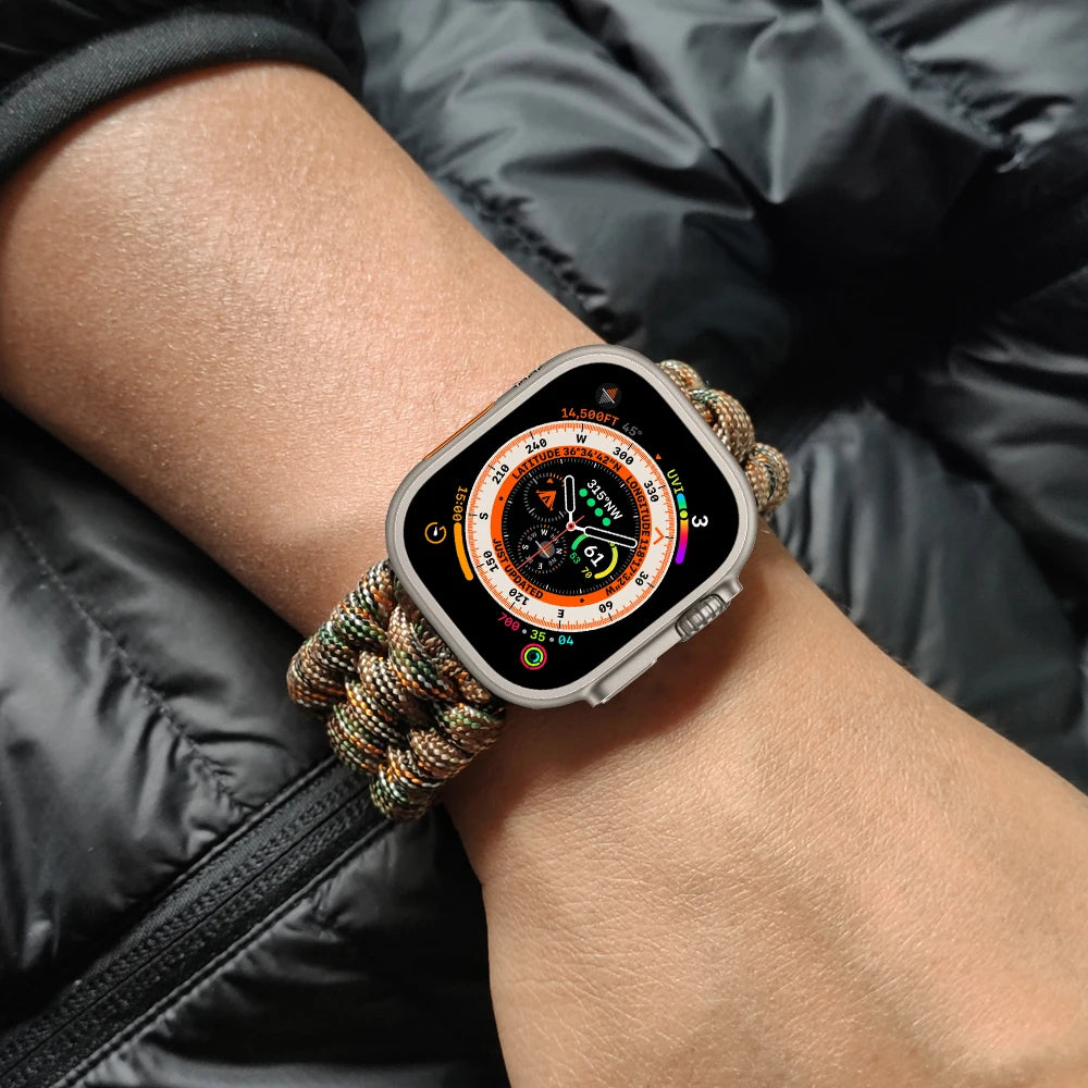 Savior Survival Rope band for Apple Watch Ultra 2 band 49mm 42mm 44mm 45mm Outdoor Nylon band Apple Watch SE 9 8 7 6 5 40mm 41mm