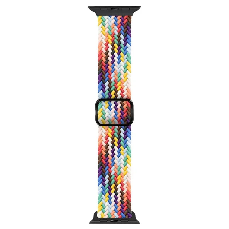 Braided Nylon band for Apple Watch band Ultra 2 49mm Series 10 46mm 42mm 44mm 40mm 41mm Adjustable band Apple Watch 9 8 7 6 SE 5 4