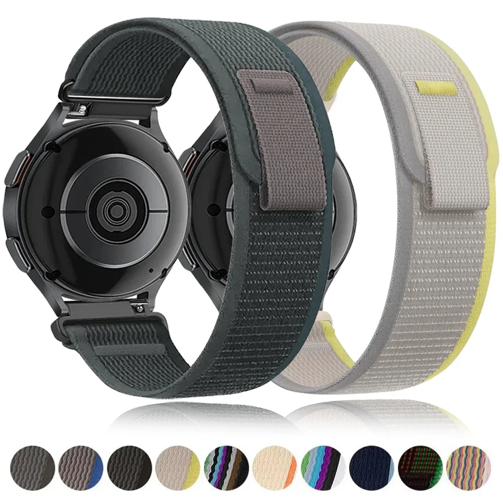 20mm 22mm Trail Nylon Strap for Huawei Watch 5/4/GT5/4 Pro 46mm Samsung Galaxy Watch 7 6 5 4 Sports Bracelet Amazfit Balance/GTR