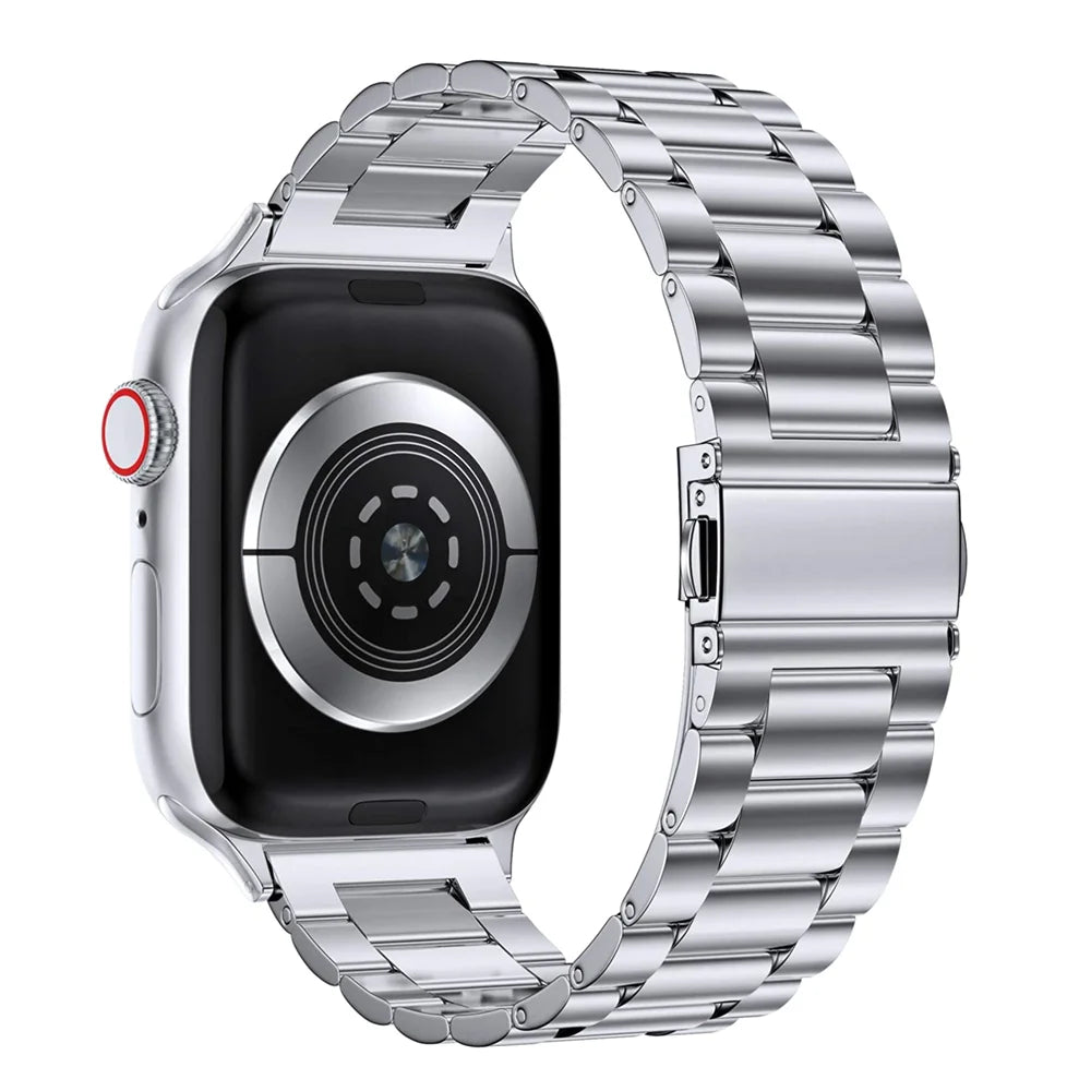 Metal band for Apple Watch Ultra 3 2 1 49mm 11 10 42mm 46mm Stainless Steel Wristband for Apple Watch 9 8 7 6 5 SE 45mm 41mm 44mm 40mm