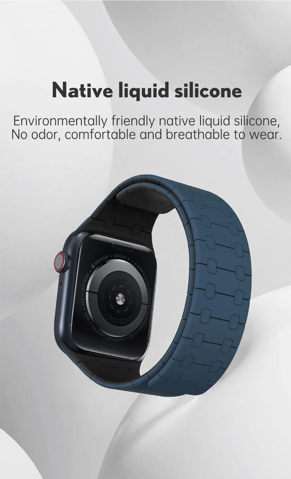 PZOZ Silicone Watch band For Apple Watch Ultra 3 2 49mm Chain Magnetic Wrist band For Apple Watch Series 11 10 9 8 Wristband