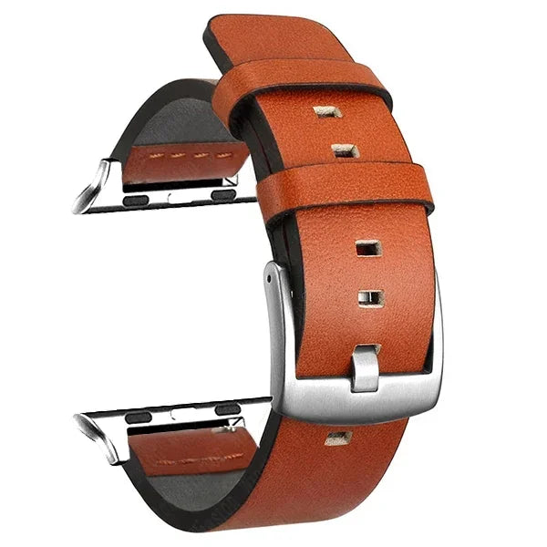 Leather band for Apple Watch Ultra 2 band 49mm S10 46mm 9 8 7 45mm 41mm High Quality band for Apple Watch Series 6 SE 5 4 44mm 40mm