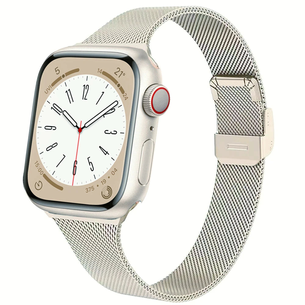 Silm Milanese band For Apple Watch band 11 10 9 8 7 46mm 42mm 45mm 41mm Ultra 3 2 49mm metal band Apple Watch 6 5 4 SE 44mm 40mm