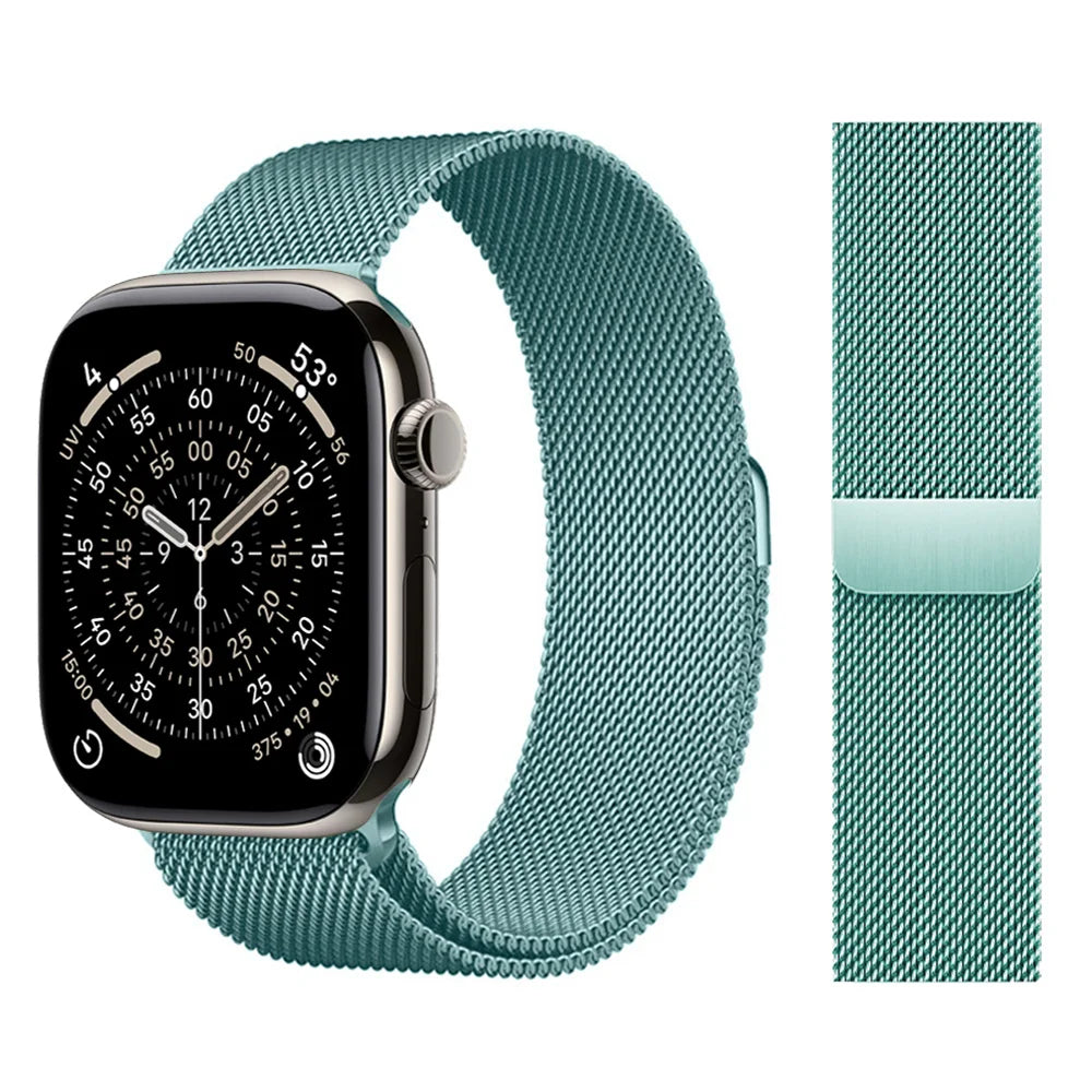 For Apple Watch band 11 10 9 8 SE 46mm 42mm 44mm 45mm Ultra 3 2 49mm 41mm Milanese Loop metal band correa Apple Watch bands