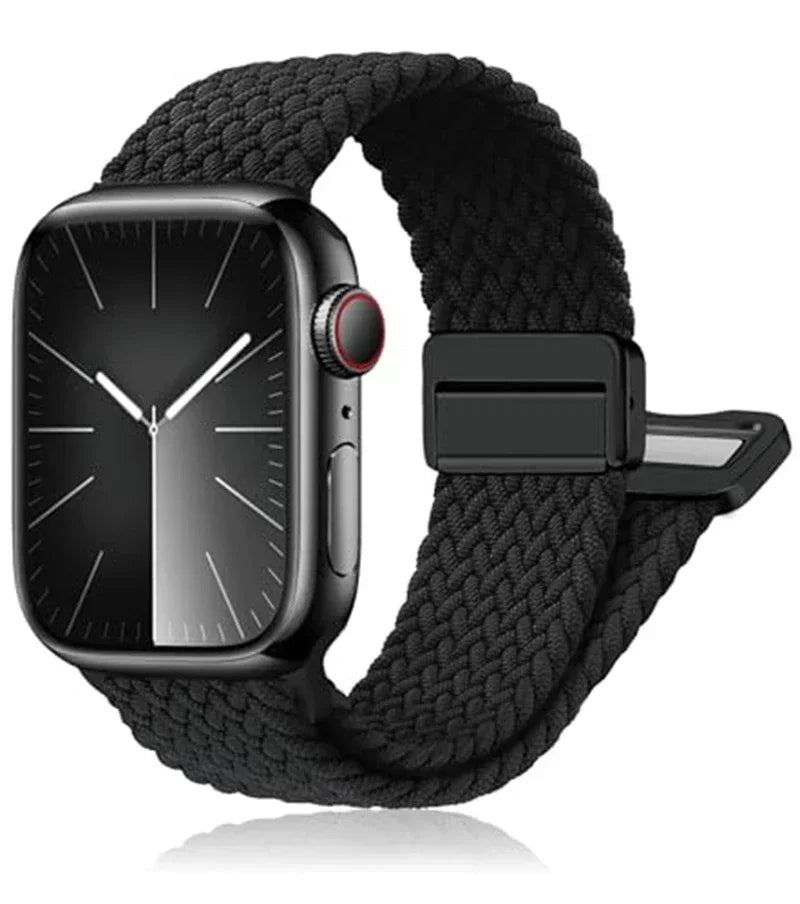Magnetic band For Apple Watch band 44mm 40mm 45mm 46mm 49mm 41mm Nylon Braided band Apple Watch Series SE 5 4 7 6 8 9 10 Ultra 2