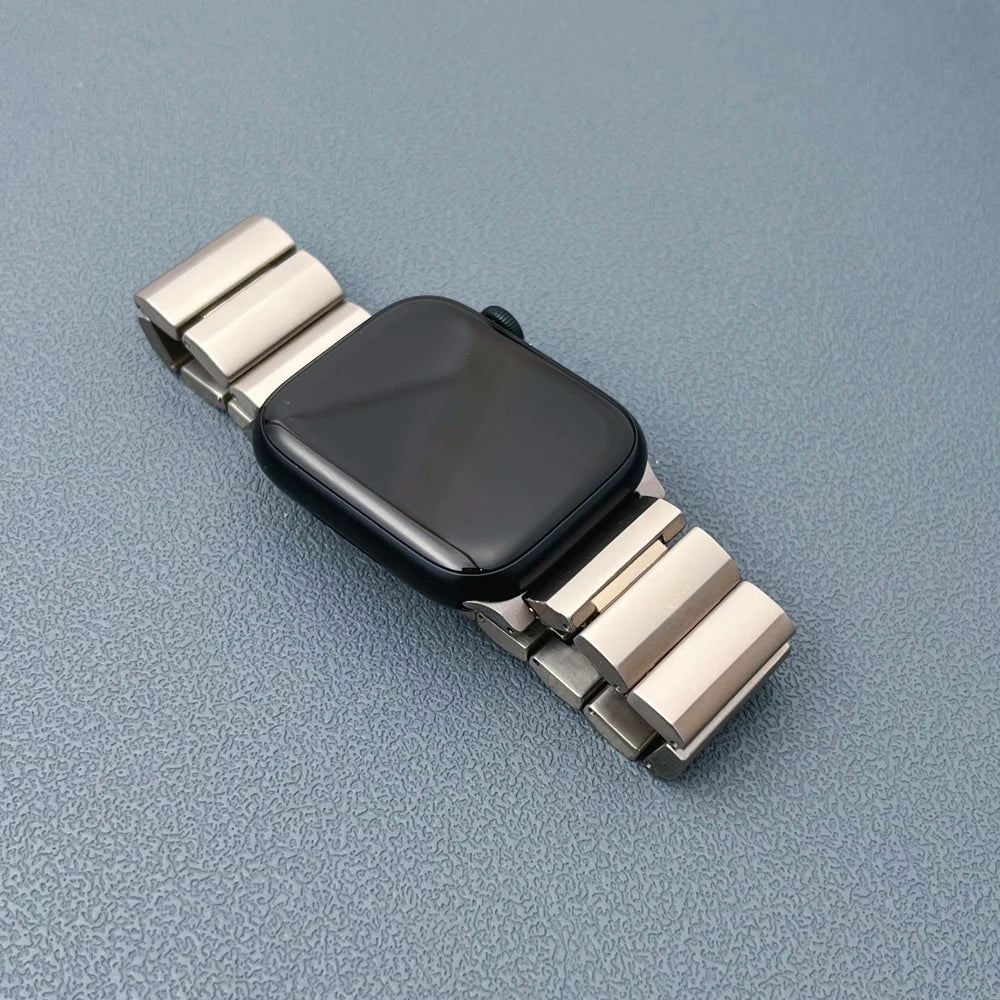 Titanium band For Apple Watch Ultra 3 49mm 44mm 45mm 46mm titanium band For Apple Watch Series 11 10 9 8 7 6 SE luxury men band