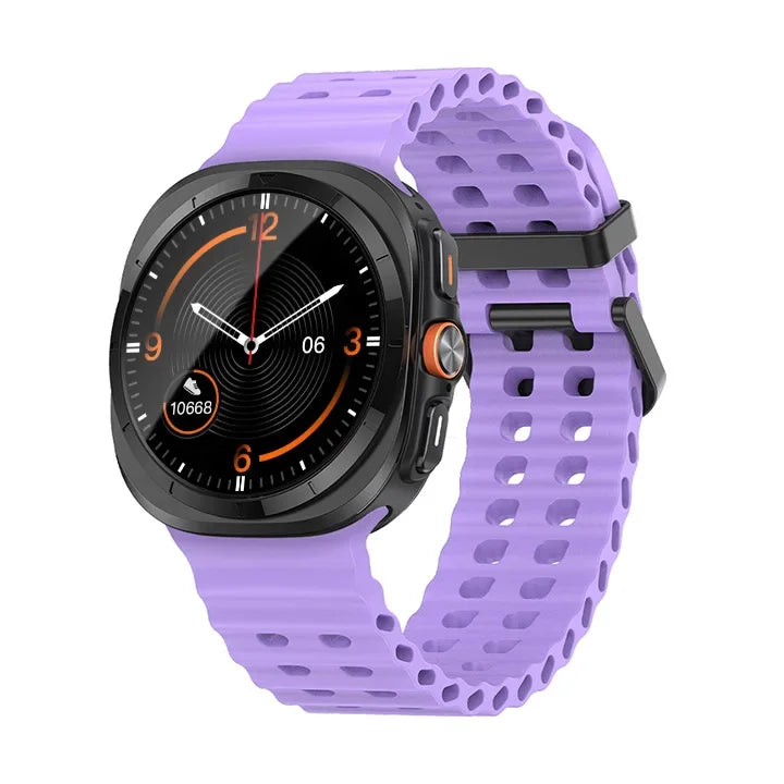 Marine Band For Samsung Galaxy Watch ultra 2025/7 ultra Accessories Two color Sport silicone Bracelet Galaxy Watch ultra Straps