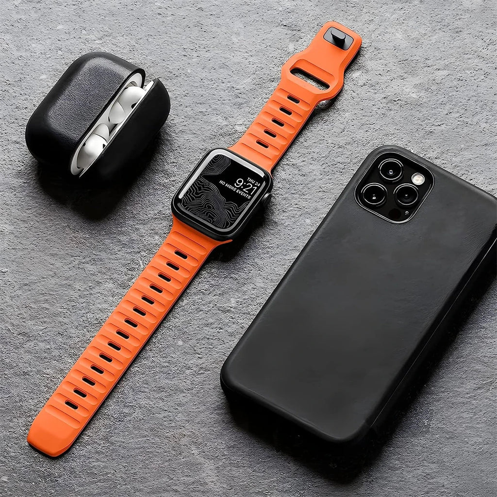band For Apple Watch band 49mm 44mm 45mm 41mm 40mm 42mm 38mm Soft Silicone sport band Apple Watch Serise 8 7 SE 6 5 9 Ultra 49mm