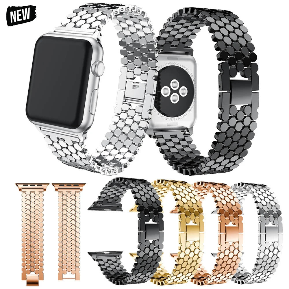 Metal band for Apple Watch Ultra 2 Series 9 8 7 45mm 42mm 44mm Stainless Steel band for Apple Watch Series 9 8 7 6 5 SE 41mm