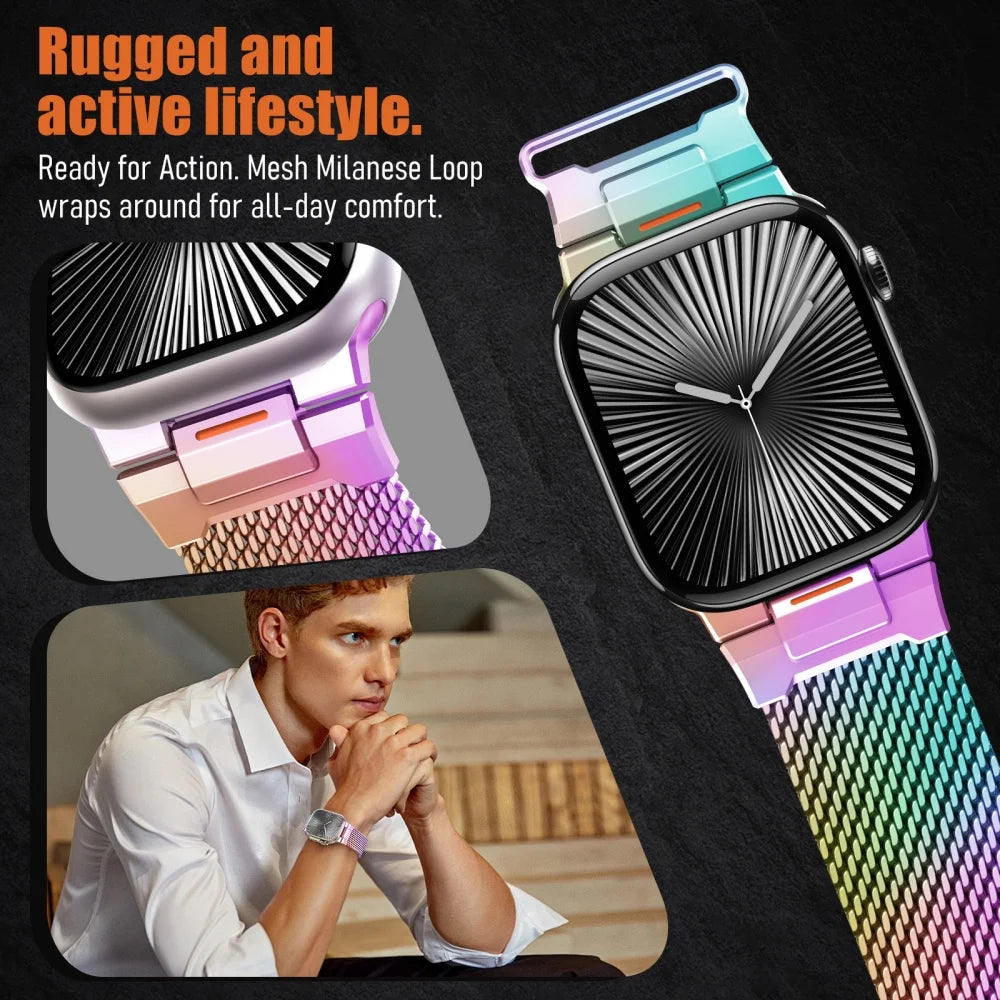 Milanese Loop band for Apple Watch band 46mm 49mm 44mm 40mm 45mm 42mm 38mm 41mm band Apple Watch Series 10 SE 9 8 7 6 3 Ultra 2