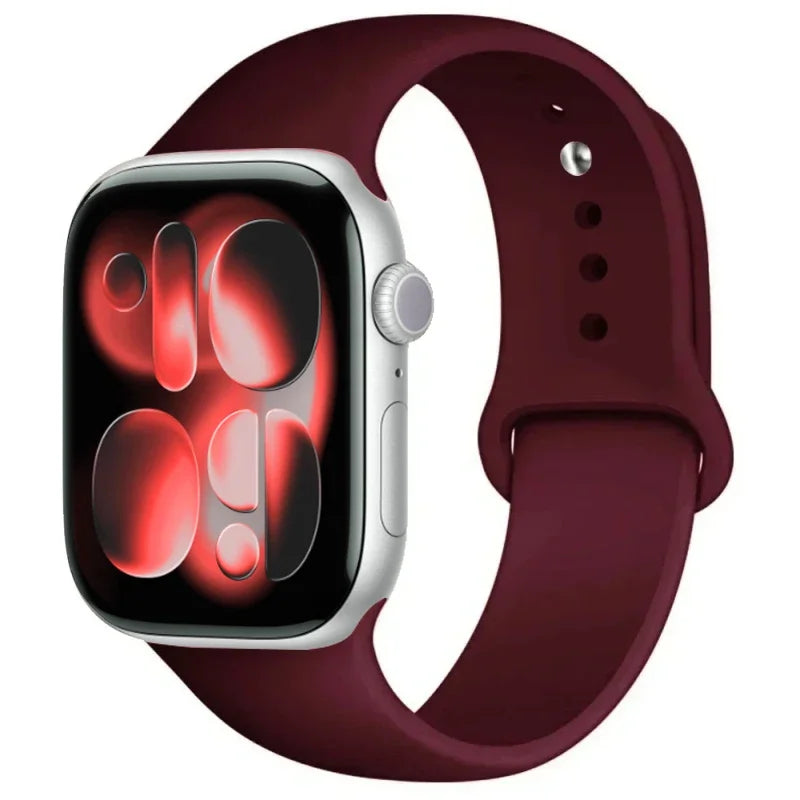 For Apple Watch band 46mm 42mm 45mm 44mm 40mm Silicone sport band Apple Watch Series 11 10 8 7 6 5 4 SE 9 Ultra 3 2 49mm band