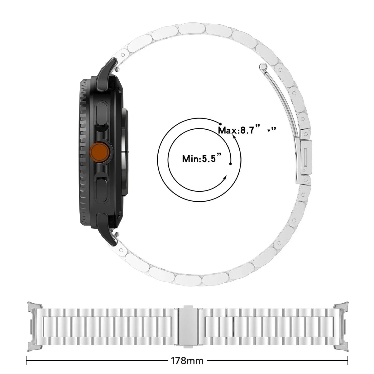 Stainless Steel Strap For Samsung Galaxy Watch 8 classic 46 Metal Watchband Bracelet Correa For Galaxy Watch8 40 44mm Ultra band