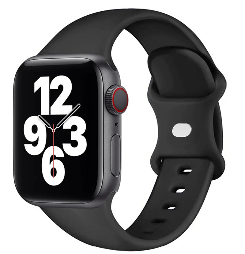 Silicone band For Apple Watch band 40mm 44mm 49mm 45mm 41mm 38mm 42mm 44mm correa band Apple Watch Series 9 8 7 6 3 SE Ultra 2