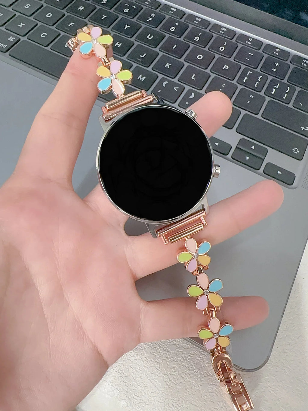 New 20mm 22mm 18mm Flower bracelet Link Strap For Samsung Galaxy Watch 7 FE 5 Pro 4 6 classic band 44mm 40mm sport correa loop